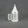 Lucerna domček biely 20,5cm