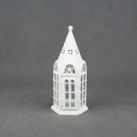 Lucerna domček biely 20,5cm