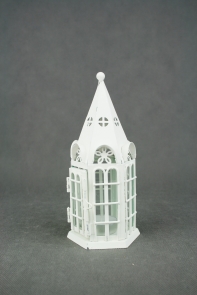 Lucerna domček biely 20,5cm