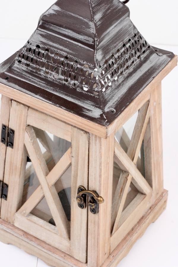 Lucerna drevená kónická 38cm