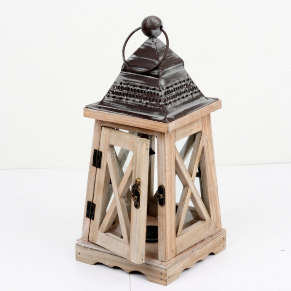 Lucerna drevená kónická 38cm