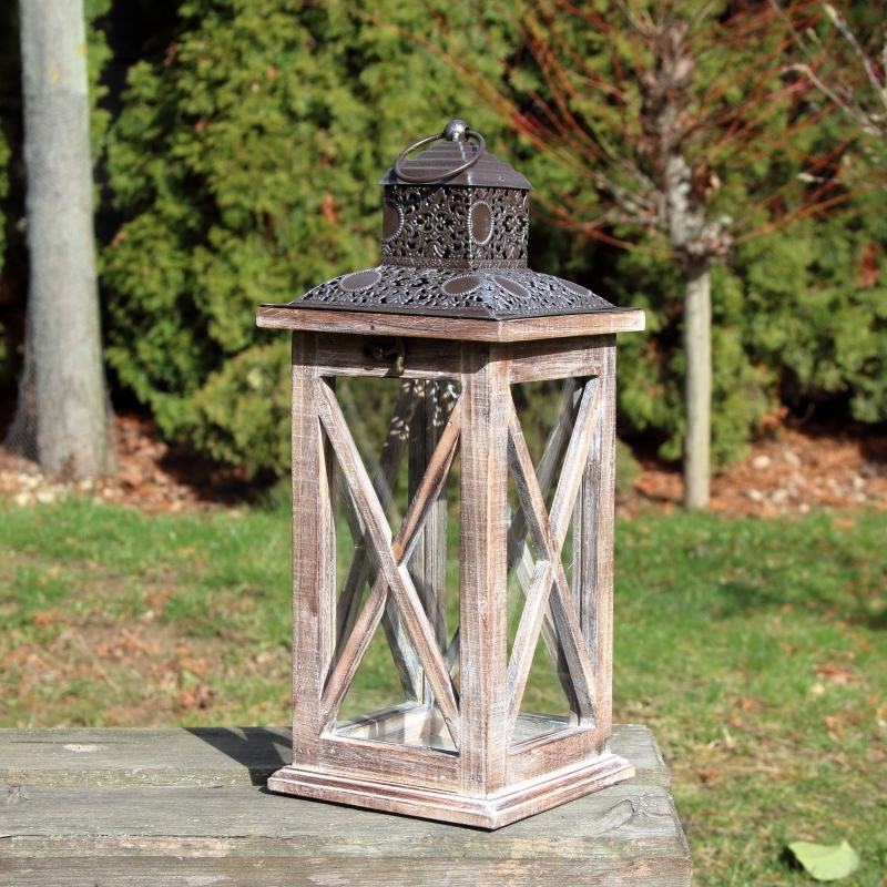 Lucerna drevená L 32cm