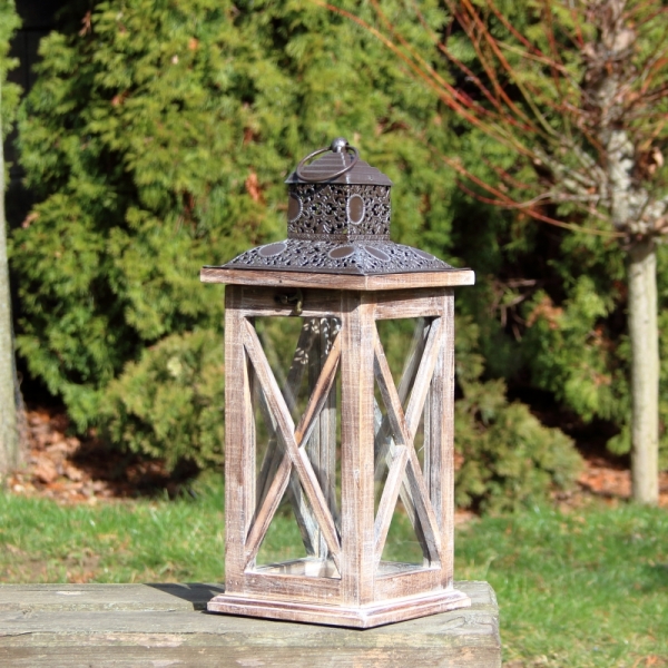 Lucerna drevená L 32cm