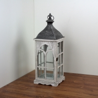 Lucerna drevená s patinou strednej 60cm