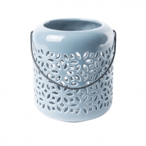 Lucerna keramická svetlo modrá 11,9cm