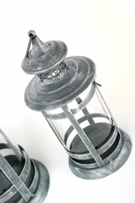 Lucerna kovova 15cm / 34cm (set 2ks)