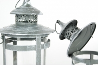 Lucerna kovova 15cm / 34cm (set 2ks)