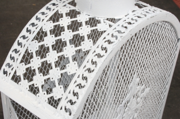 Lucerna kovová biela 26x40x12cm