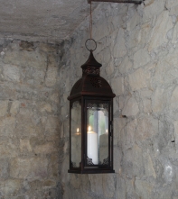 Lucerna kovová s ornamentami 2ks 46 / 63cm