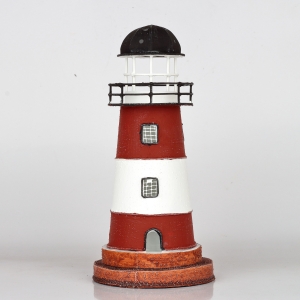Lucerna na čajovú sviečku maják  červený XCM