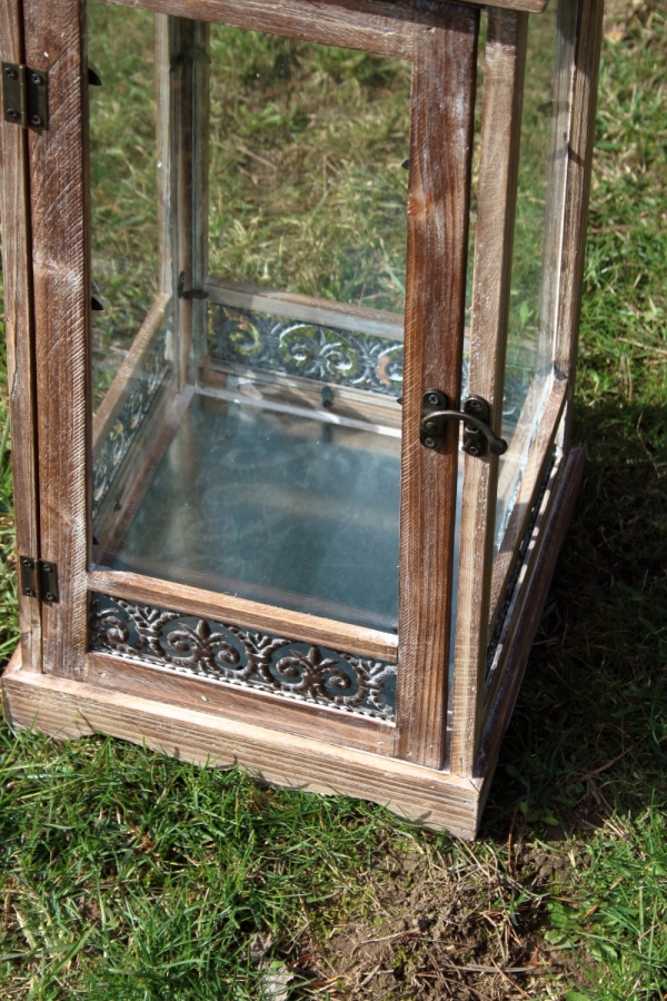 Lucerna na sviečku drevená XL 80cm