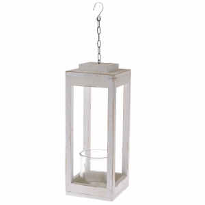 Lampáš na sviečku EKO biela