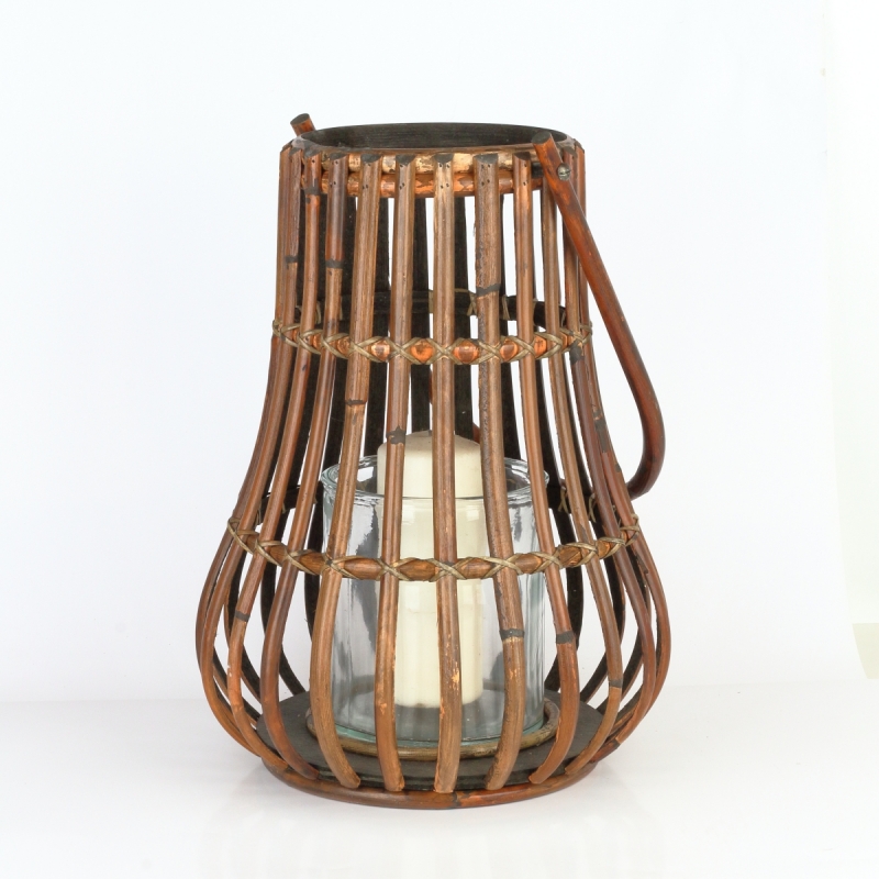 Lucerna na sviečku ratanová 34x46cm