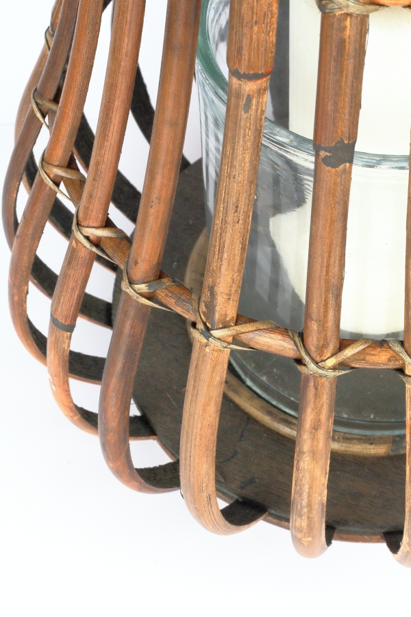 Lucerna na sviečku ratanová 34x46cm