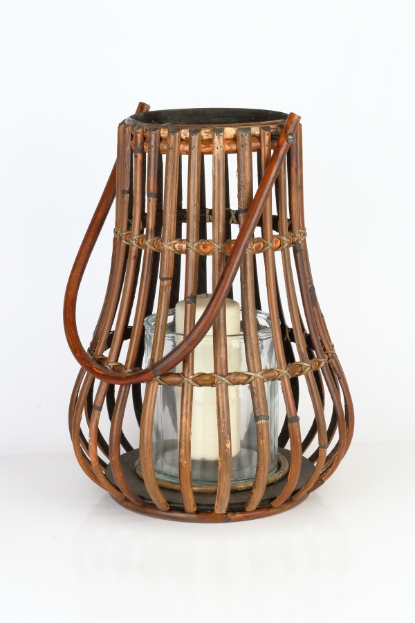 Lucerna na sviečku ratanová 34x46cm