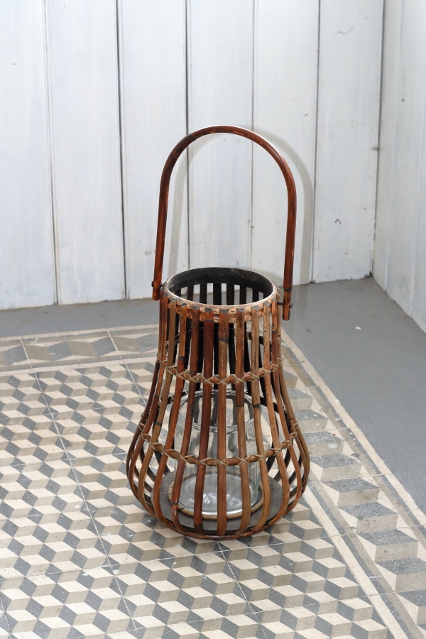 Lucerna na sviečku ratanová 34x46cm