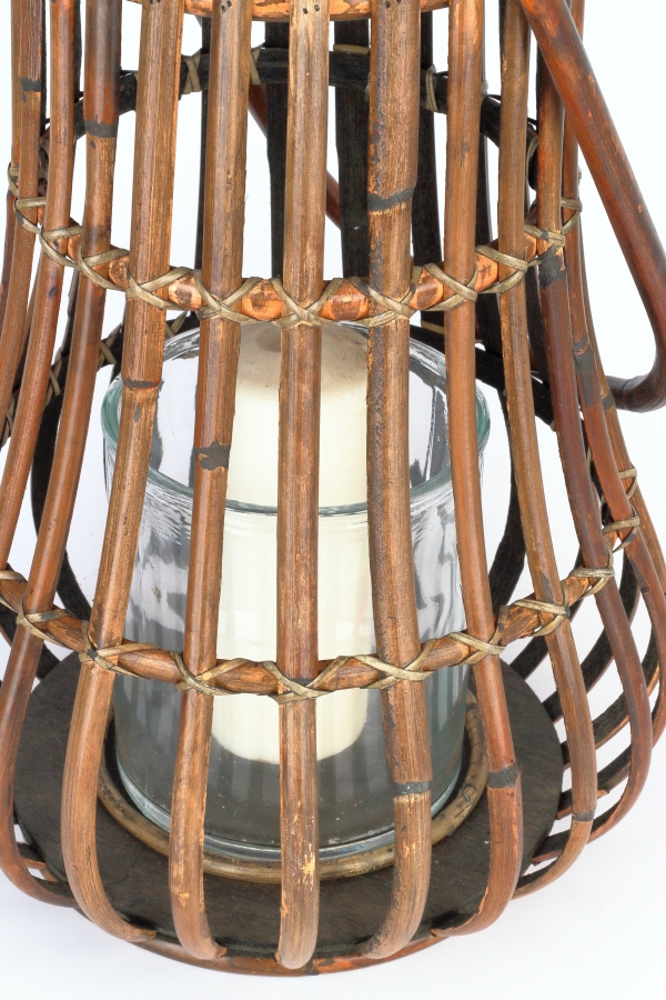 Lucerna na sviečku ratanová 34x46cm