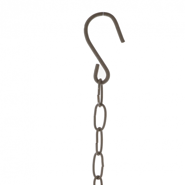 Lampáš na sviečku so sklom hnedá