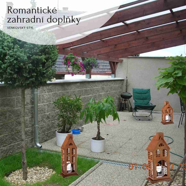 Lampáš na terasu 25cm