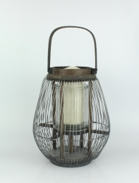 Lucerna na záhradu kovová 46cm