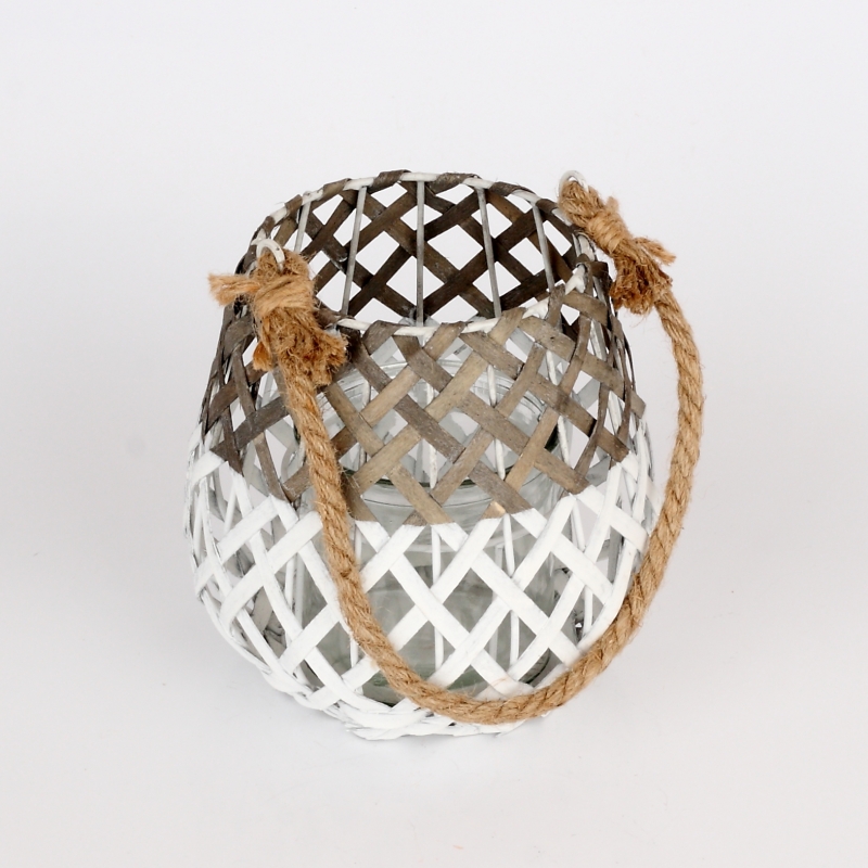 Lucerna pletená s povrazom 17cm