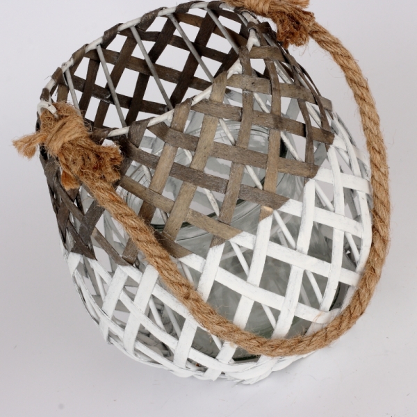 Lucerna pletená s povrazom 17cm