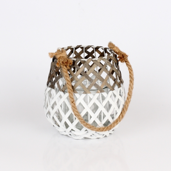 Lucerna pletená s povrazom 17cm