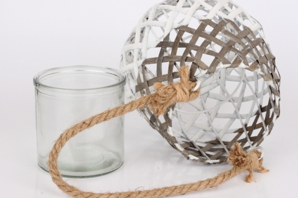 Lucerna pletená s povrazom 17cm