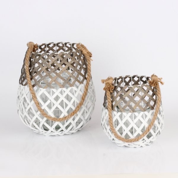 Lucerna pletená s povrazom 24cm