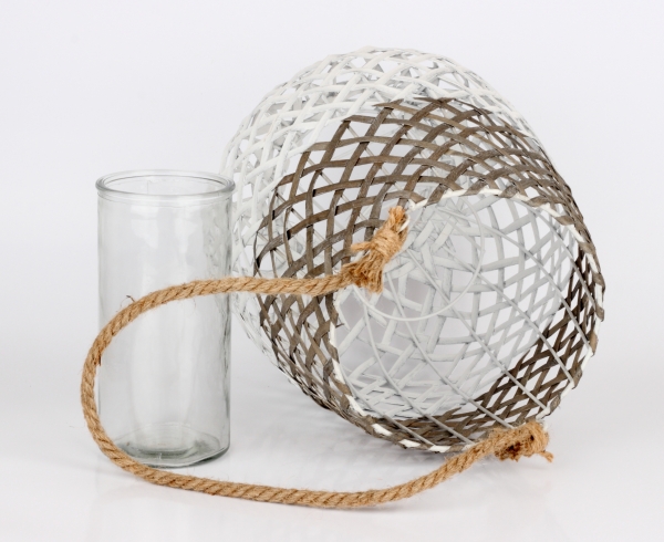 Lucerna pletená s povrazom 27cm 