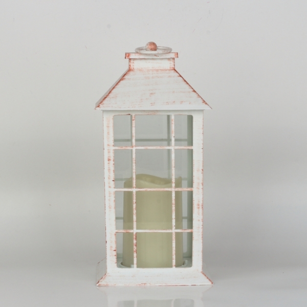 Lucerna s LED svetlom na batérie biela