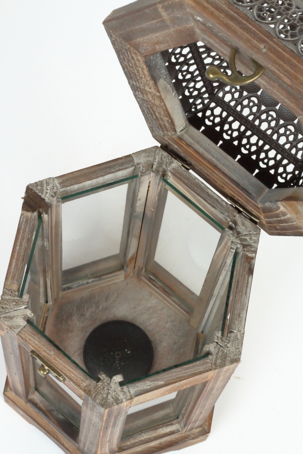 Lucerna šesťhranná 43cm 