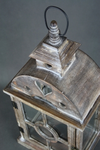 Lucerna veľká drevená Sweet heart 80cm - POŠKOZENÍ