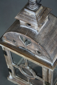 Lucerna veľká drevená Sweet heart 80cm - POŠKOZENÍ