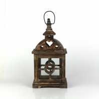 Lucerna - záhradná lampa drevená Sweet heart 42cm