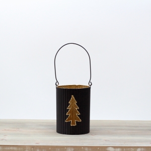 Lucernička sa stromčekom 14cm, čierno-zlatá
