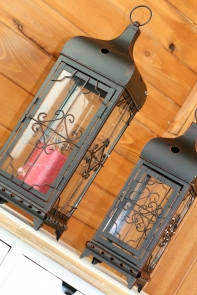 Lucerny čierny kov (set 2ks) 44 / 32cm