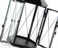 Lucerny kovové čierne set 3ks - 51/37 / 22cm