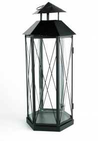 Lucerny kovové čierne set 3ks - 51/37 / 22cm