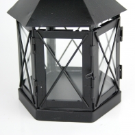 Lucerny kovové čierne set 3ks - 51/37 / 22cm