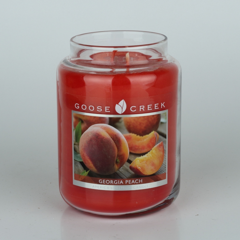 Luxusná aromatická sviečka v skle broskyňa Goose Creek 680g