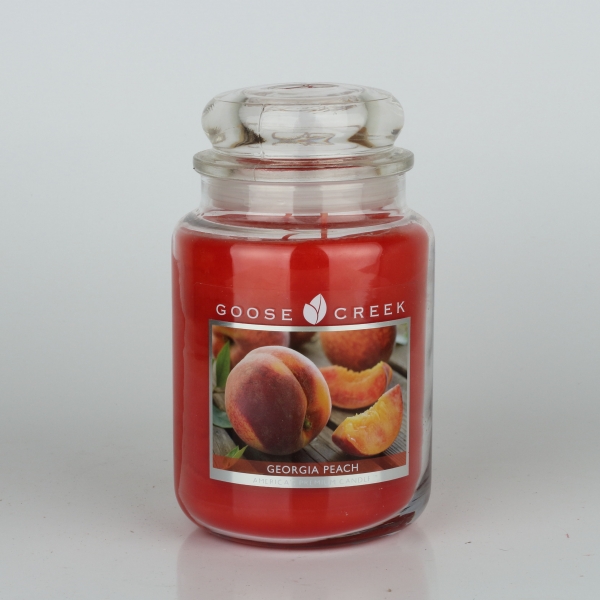 Luxusná aromatická sviečka v skle broskyňa Goose Creek 680g