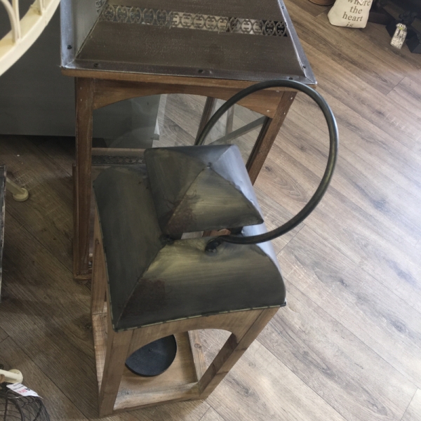 Luxusné drevená interiérová lampáš 65 cm