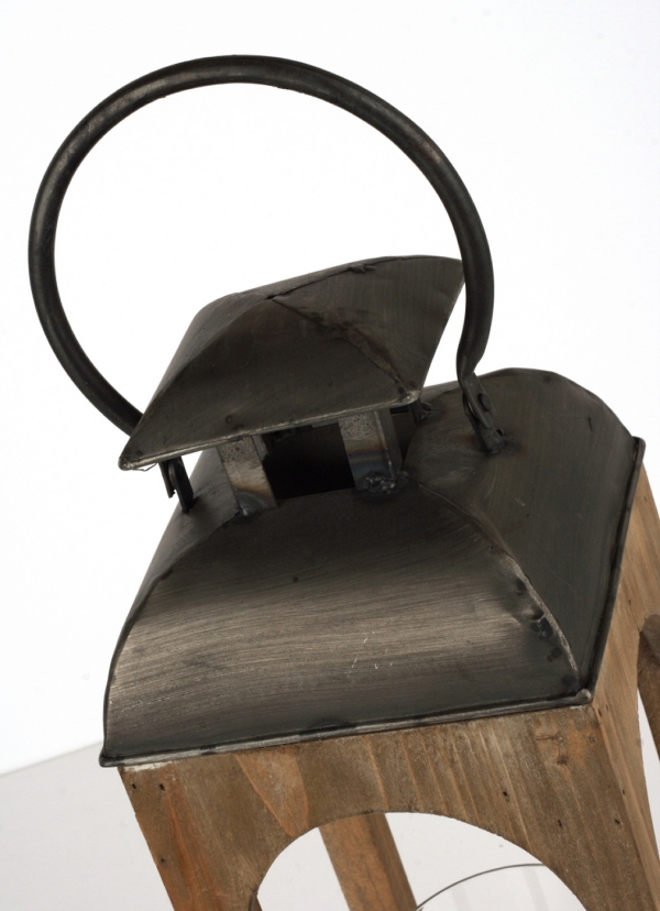 Luxusná drevená lampáš na sviečku 47cm