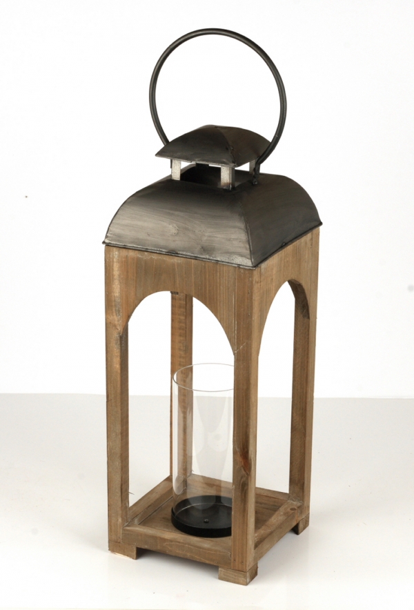 Luxusné drevená lampáš na sviečku 65cm