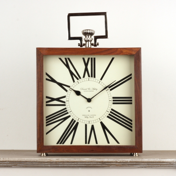 Luxusné drevené hodiny Hamilton 33x12x45cm