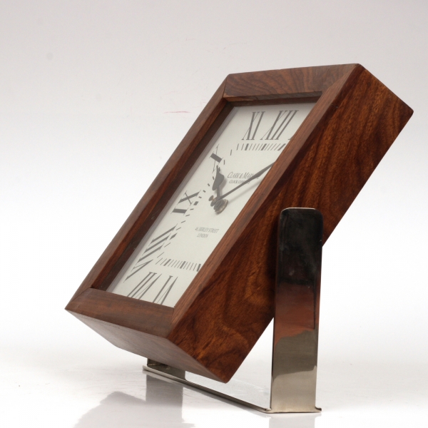 Luxusné drevené hodiny stolové 25x5x23cm