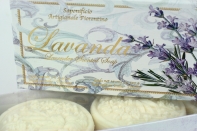 Luxusné talianska guľatá mydla levanduľa 3x125g