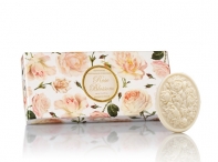 Luxusné talianske mydlo ružové kvety 3x125g