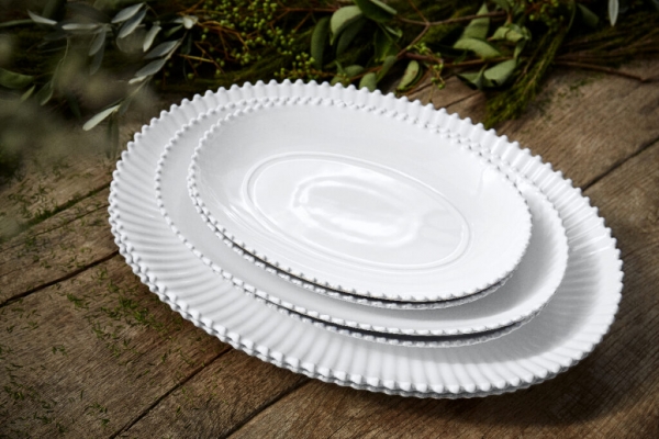 Luxusné keramický tácka oválny Pearl 50cm